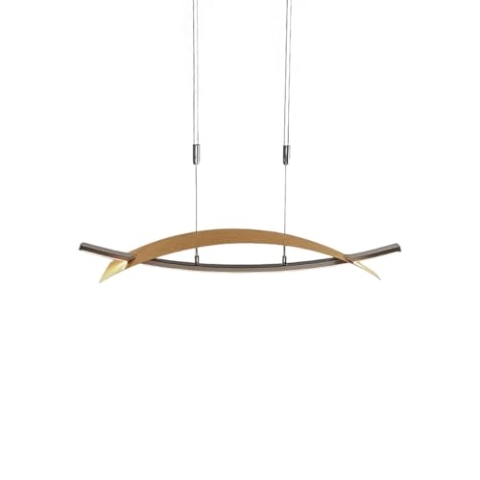 Lucande LED Pendelleuchte Goldoptik dimmbar, Esstisch Hängelampe höhenverstellbar 22W gesamt Esszimmerlampe Esstischlampe