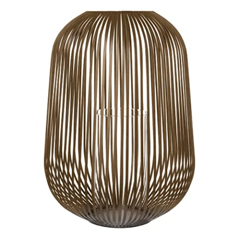 blomus Outdoor Laterne Lito | Innenliegender Glaszylinder | Rusty Look | Größe L | 33L x 33B x 45H cm | Kerzenhalter | Windlicht aus Edelstahl | Laterne Deko Groß