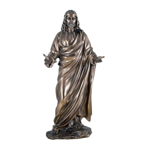 Bronzierter Jesus, Der Prediger, von Hand bronziert, aus Kunststein, by Veronese 708-3870
