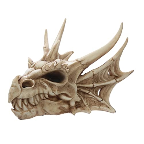 Puckator Dekofigur Drachen Totenkopf, Kunstharz, gemischt, Height 16.5cm Width 22.5cm Depth 25cm