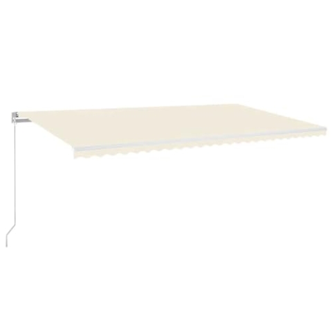 vidaXL Gelenkarmmarkise Einziehbar mit LED Markise Sonnenmarkise Balkonmarkise Sonnenschutz Sichtschutz Fenster Terrasse Garten 600x300cm Creme