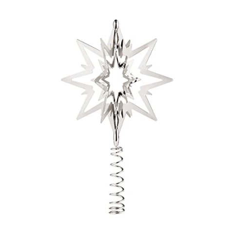 Georg Jensen Top Star - Palladium plattiert Messing mit rotem Band - klein