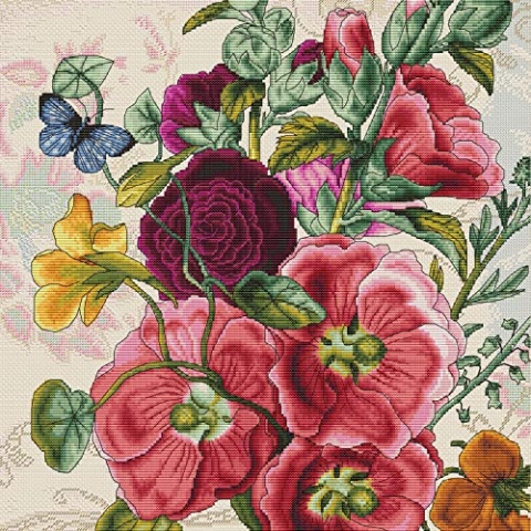 Luca-S B2366 Kreuzstich Set, Mehrfarbig, 26x22cm