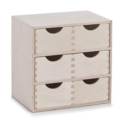 Zeller 13192 Schubladenelement, 6-er, Birke 28 x 20 x 28 cm, Sonstige