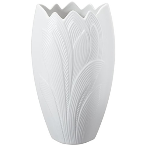 Goebel Kaiser Porzellan Palma Vase aus Biskuitporzellan, in der Farbe Weiß, Maße: 27 x 15,5 x 11,5cm, 14-002-79-4