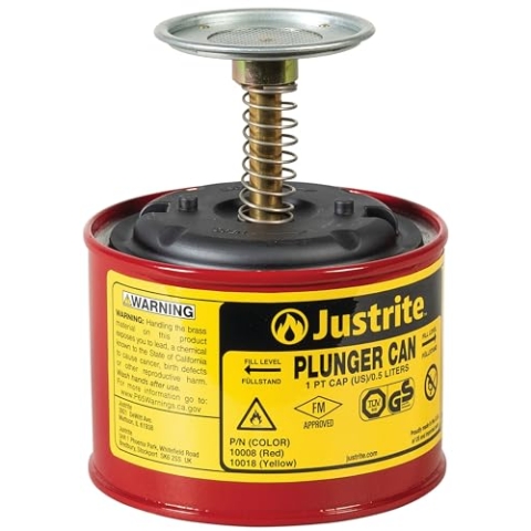 Justrite 10008 Sparanfeuchter 0.5L 12.4cm x 13.3cm Rot