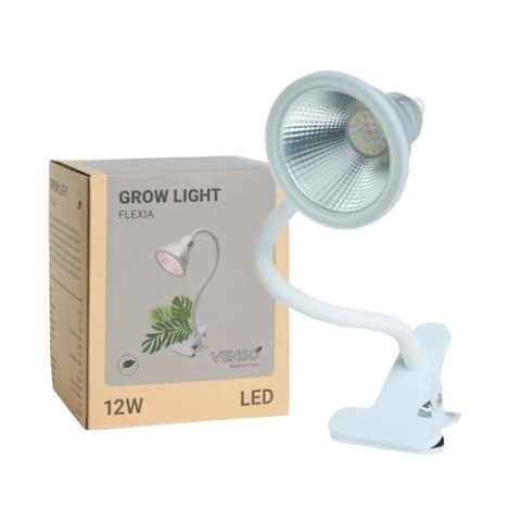 Venso EcoSolutionsGrowLight Flexia 12W 60°, Wachstumslampe für Pflanzen wie Kräuter-, Gemüse- und Blühpflanzen, Parus Pflanzenlampe LED Vollspektrum Pflanzenlicht