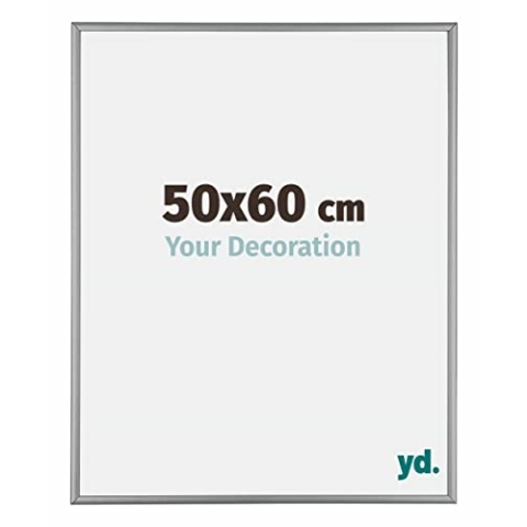 yd. Your Decoration - Bilderrahmen 50x60 cm - Platin - Billderrahmen aus MDF mit Acrylglas - Antireflex - 50x60 Rahmen - Kent