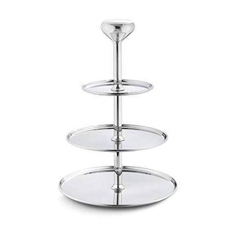 Georg Jensen GJ 170612 Etagere, Edelstahl, stainless steel, 26,4 x 26,4 x 35,2 cm