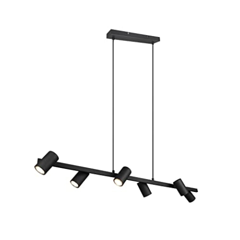 Trio Leuchten Pendelleuchte Marley 302400632, Metall Schwarz matt, exkl. 6x GU10
