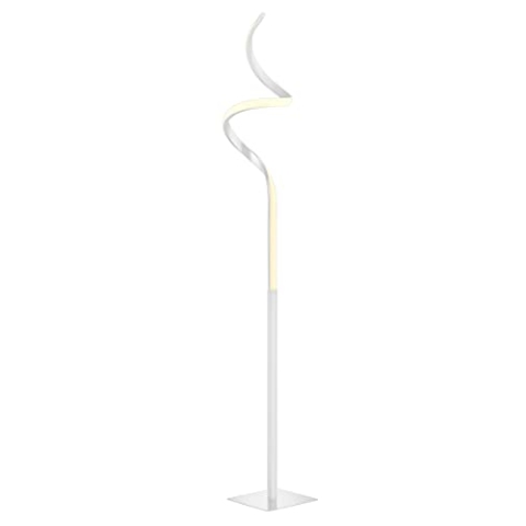Reality Leuchten LED Stehleuchte Course R42051131, Metall Weiß matt, inkl. 11 Watt LED, Switch Dimmer