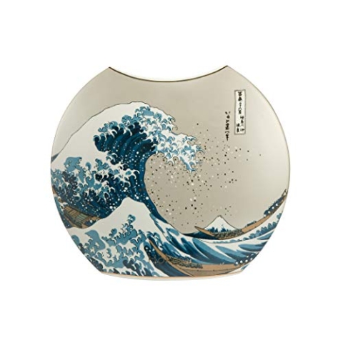 Goebel Die Welle & Vase 20 cm Porzellan Artis Orbis Hokusai