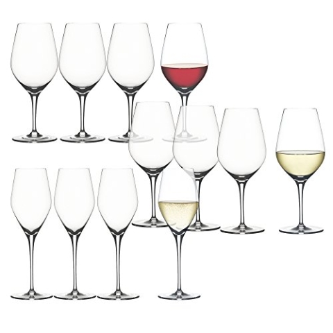 Spiegelau Gläserset, Bleifreies Kristallglas made in Germany, 12 Stück (1er Pack)