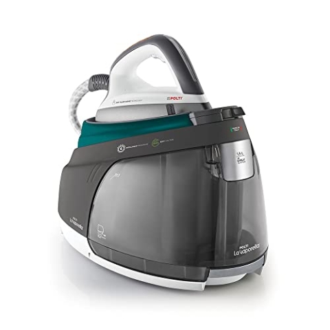 Polti La Vaporella XT120C Dampfbügelstation mit Heizkessel, intelligent, ECO-Funktion, langlebig, Druck 8,5 Bar , Dampfstoß 600 g, türkis/Grau
