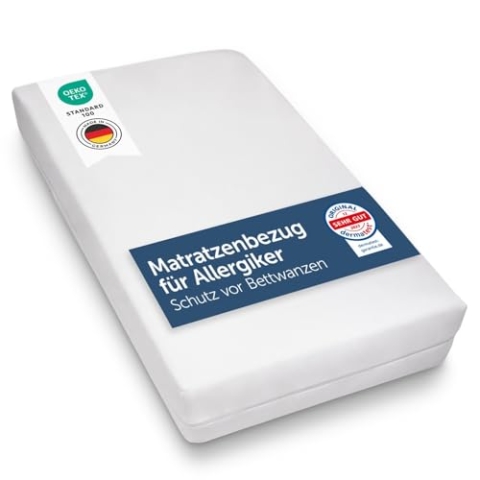 Blumtal® Allergiker Bettbezug Topper 180x200 cm für Topper bis 7 cm - Oeko-TExzertifizierter Anti Milben Topperbezug 180x200 cm - Encasing Topper mit Reißverschluss 180x200 cm/Milbenbezug - 1er Set