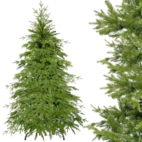 SPRINGOS Künstlicher Weihnachtsbaum Fichte Natural 220 cm PE inkl. Ständer