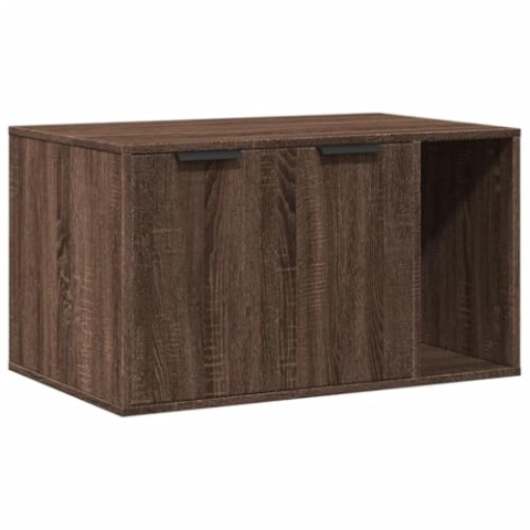 vidaXL Katzenklo Schrank, Katzenschrank Katzentoilette, Beistelltisch Katzenhaus, Katzenmöbel Verstecktes Design, Braun Eichen-Optik Holzwerkstoff