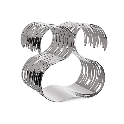 Alessi BM03 Barkcellar Flaschenregal - Edelstahl 18/10 glänzend poliert.,19,00 x 15,00 x 19,00 cm