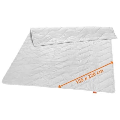 sleepling Sommerdecke 155x220, Wildseidendecke 155 x 220, Sommerbettdecke leicht, Seidendecke mit 100% Wildseide, Bezug 100% Baumwolle, Made in Germany, Ökotex, waschbar 60 Grad