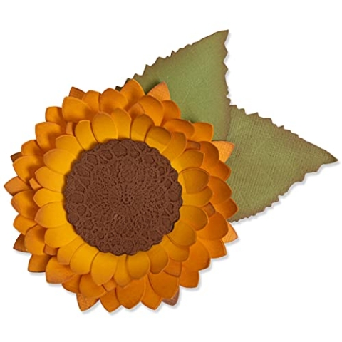 Sizzix Bigz L Stanzschablone Sonnenblume von Eileen Hull | 666045 | Kapitel 4 2022 SRD, Aluminium, Multicolour, One Size