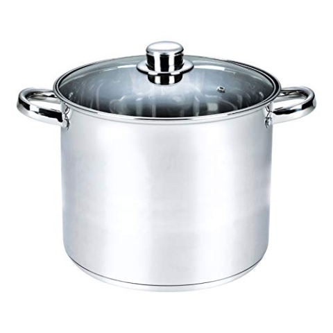 Kochtopf Edelstahl mit Glasdeckel Edelstahltopf 17 Liter Michelino