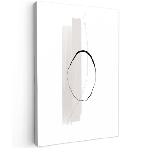 MuchoWow Leinwand Bilder, Einzigartige Wanddeko mit Rahmen, Abstrakt - Pastell - Design, Wandbilder Wohnzimmer, Deko Schlafzimmer 80x120 cm