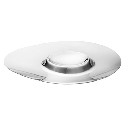 Georg Jensen Sky Double Servierschüssel, Edelstahl, Silber, 37 x 32 x 3 cm
