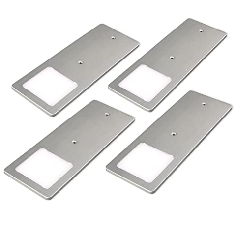 kalb | LED Unterbauleuchten silber 5W- sehr flache Küchenleuchte, Auswahl:4er Set neutralweiss