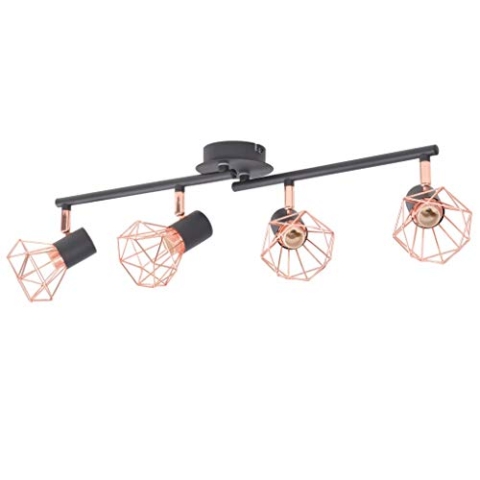 vidaXL Deckenleuchte mit 4 Strahlern Deckenlampe Deckenstrahler Deckenspot