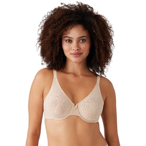 Wacoal Women's Halo Lace Underwire Bra 851205 Naturally Nude Bra 38D