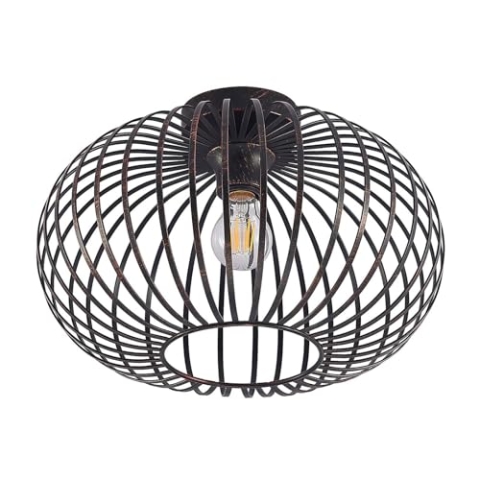 Lindby Deckenlampe Rosalea (Modern) in Schwarz aus Metall (1 flammig, E27) - Deckenleuchte Lampe Wohnzimmerleuchte