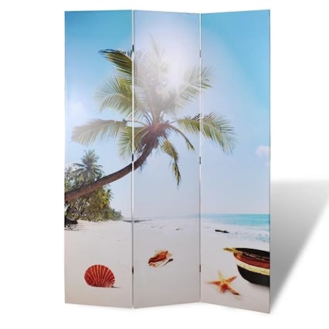 vidaXL Raumteiler Klappbar 120x170cm Strand Paravent Trennwand Spanische Wand