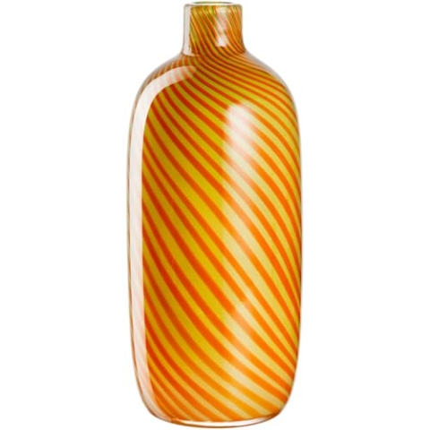 LEONARDO HOME Filo Colori Vase, 1 Stück, handgemachtes Kunstwerk, formschönes Unikat, leidenschaftliches Windlicht, Moderne Dekovase als Highlight, Höhe 32,7 cm, gelb, 047516