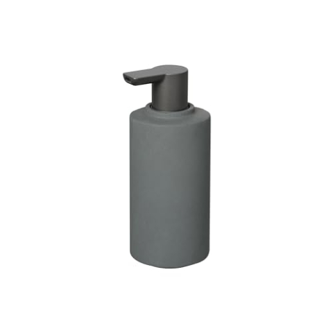 blomus Seifenspender CRETO | Farbe Magnet | 190 ml | Ø7 x 16,5H cm | Handseifenspender aus natürlichem Beton | Rutschfester Flüssigseifenspender in Grau