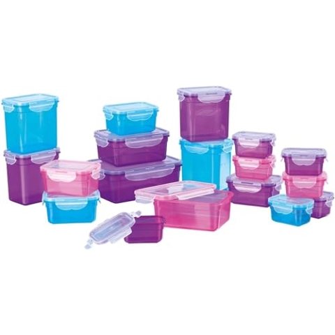 GOURMETmaxx Frischhaltedosen mit Deckel Klick-it 18-Dosen-Set | Aufbewahrungsbox für Meal Prep | Luftdichte, auslaufsichere & stapelbare Vorratsdosen mit Deckel | BPA-frei