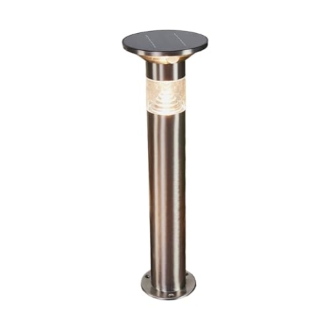 Lindby LED Solarleuchten 'Jalisa' mit Bewegungsmelder (spritzwassergeschützt) (Modern) in Alu aus Edelstahl (1 flammig,) - Solarlampe, Solarleuchte Garten