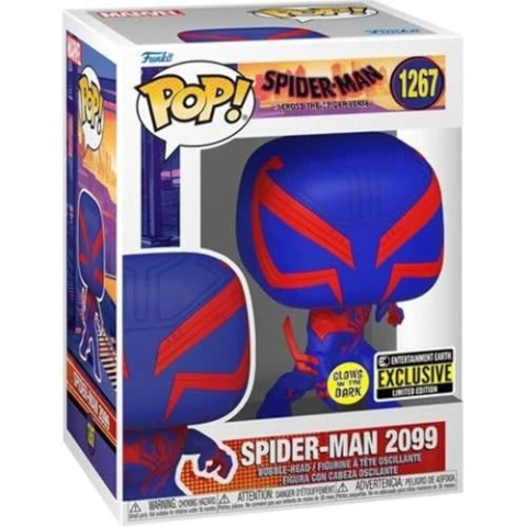 Pop! Movies: Spider-Man Across the Spider-Verse Spider-Man 2099 Glow-in-the-Dark Pop! Vinyl Figure Entertainment Earth Exclusive