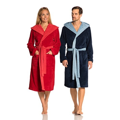 Vossen Damen & Herren Bademantel "Poppy" poseidon/lagoon S