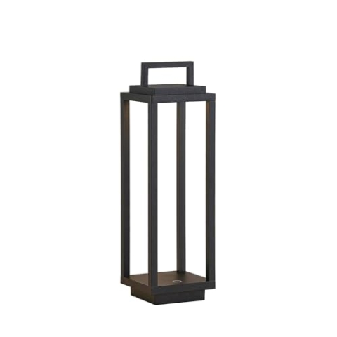 Lucande LED (Laterne) 'Mirina' (Touchdimmer) dimmbar (spritzwassergeschützt) (Modern) in Schwarz aus Aluminium (1 flammig,), Touch Lampe