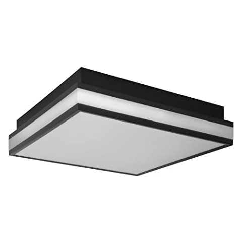 LEDVANCE ORBIS MAGNET SMART+ Wi-Fi 30x30cm, dimmbare LED Deckenleuchte für den Innenbereich, 26W, Farbtemperatur 3000-6500K, 2500 Lumen, Design-Lampe mit innovativem Magnetrahmen, schwarz