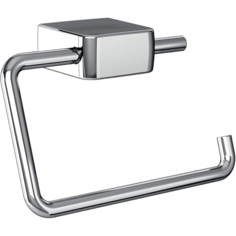 Emco Trend Toilettenpapierhalter, Chrom, Klopapierhalter, ohne Deckel, Rollenhalter, Wandmontage - 20000101, Grau, Einheitsgröße