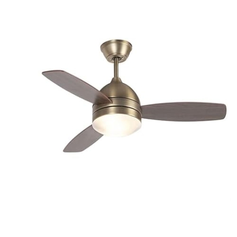 Qazqa - Modern Deckenventilator mit beleuchtung Bronze 96cm mit Fernbedienung - Rotar I Wohnzimmer I Schlafzimmer - Stahl Rund - LED geeignet E27