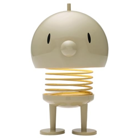 Hoptimist Lampe LED, Nachttischlampe Touch, Kabellose Lampe Tisch, Aufladbare & Dimmbar, Dänischem Design, 10 x 10 x 15 cm, L, Latte