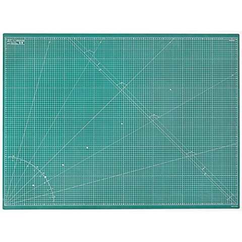 Elan Schneidematte A0 Grün, 5-lagige Schneidematte 90x120 Selbstheilend, Bastelunterlage Schnittfest A0, Cutting Mat 90x120, Schneideunterlage Basteln