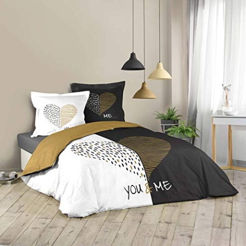 Douceur d'Intérieur, 3-teiliges Bettwäsche-Set (240 x 220 cm), MIU, 100% Baumwolle