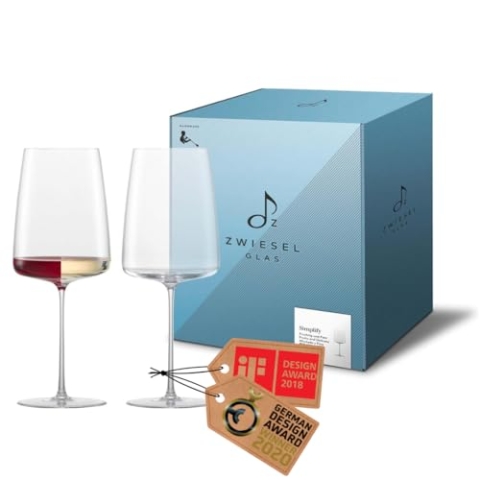 Zwiesel Glas Weinglas fruchtig & fein Simplify (2-er Set), in Handarbeit mundgeblasene Weingläser, hochwertige Tritan®-Kristallgläser für Wein (Art.-Nr. 122053)
