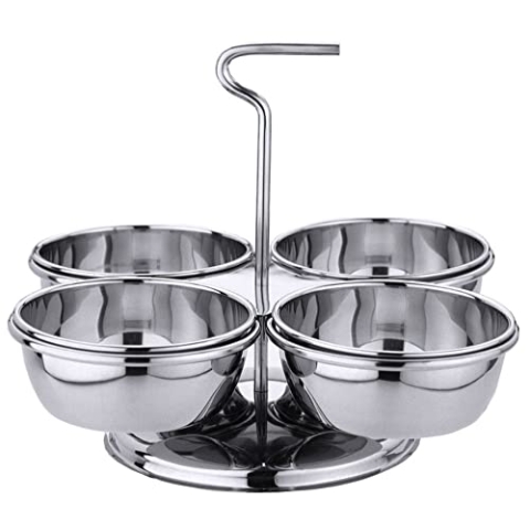 Contacto Edelstahl Dip-Schalenset 18/10 mit 3 Schalen