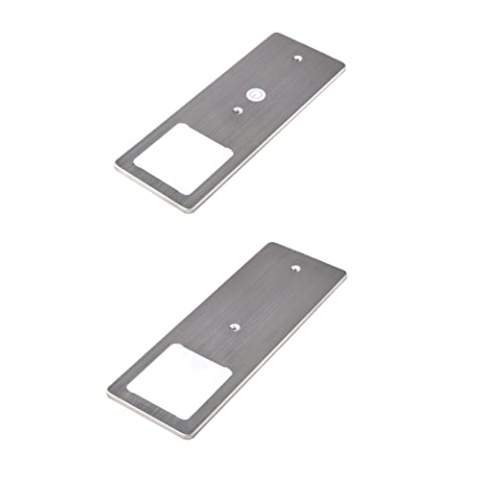 kalb | LED Unterbauleuchten Edelstahl gebürstet 5W- sehr flache Küchenleuchte mit Touch-Dimmfunktion Einbaustrahler Einbauspot, Auswahl:2er Set warmweiss