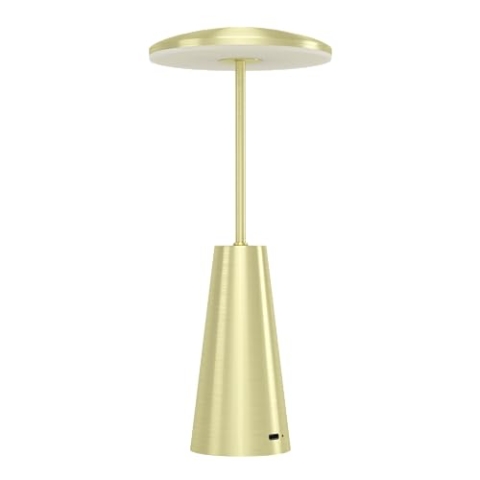 EGLO LED Außen-Tischlampe Piccola, touch dimmbare Nachttischlampe mit einstellbarer Lichtfarbe, Outdoor Tischleuchte aus Metall in Messing, Lampe für Balkon und Terrasse, IP54