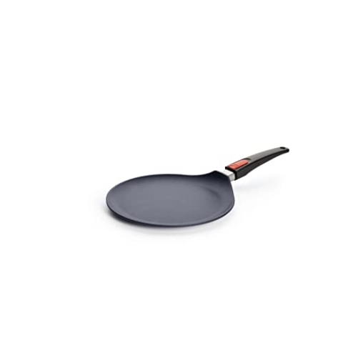 Woll Diamond Lite Crêpepfanne - Induktiv -, Ø 26 cm, mit abnehmbarem Stiel - Geeignet für alle Herdarten, Aluminiumguss, Antihaft-Versiegelung, backofenfest, anthrazit
